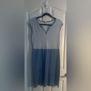 NWOT Women’s BODEN Cotton Beach Blue Print Vacation Resortwear Dress Size 6L
